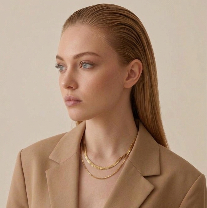 18k Gold Plated Layered necklace