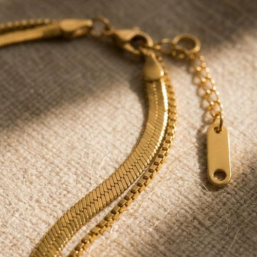 18k Gold Plated Layered necklace