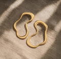 Aurora Organic Wave Gold Hoop Earrings